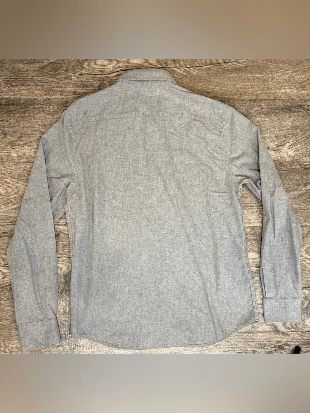 Banana Republic Men’s M Luxe Flannel Gray Untucked Slim Fit Button Up Shirt